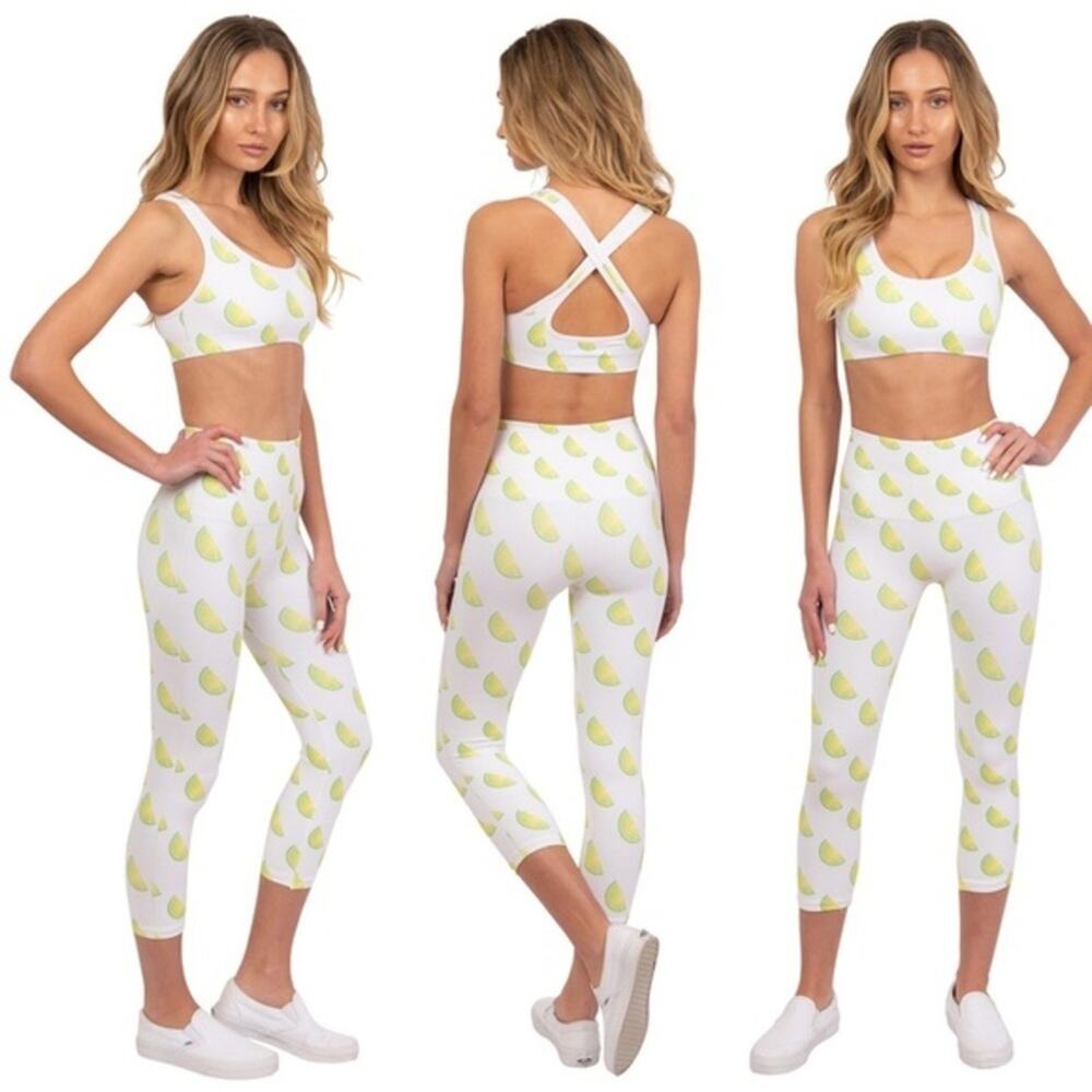 NWT! MORGAN STEWART SPORT Lime Legging Set